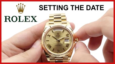 rolex watch set date